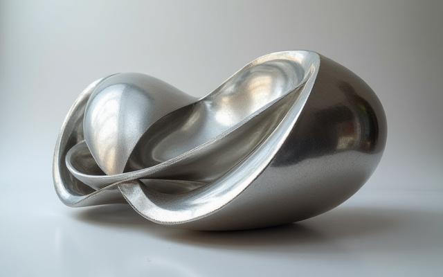 Sculpture abstraite en acier inoxydable